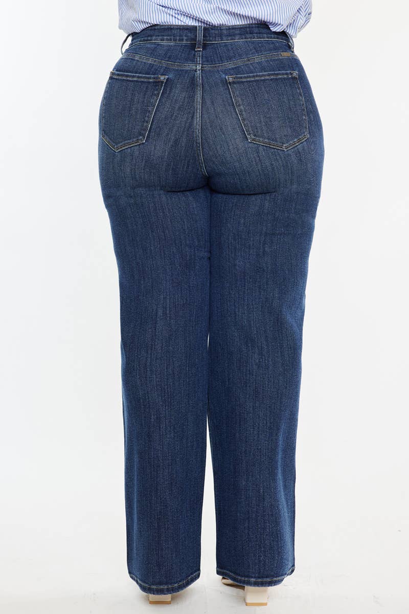 PLUS HIGH RISE WIDE LEG Comfort Stretch Denim