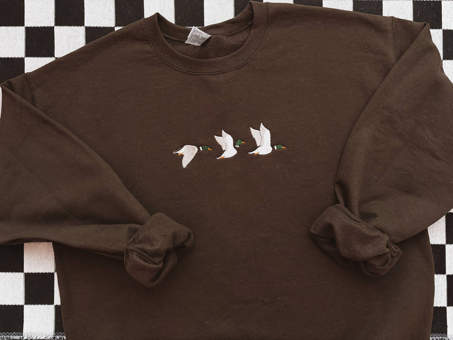 Mallard Duck Embroidered Crewneck | Hunting Sweatshirt