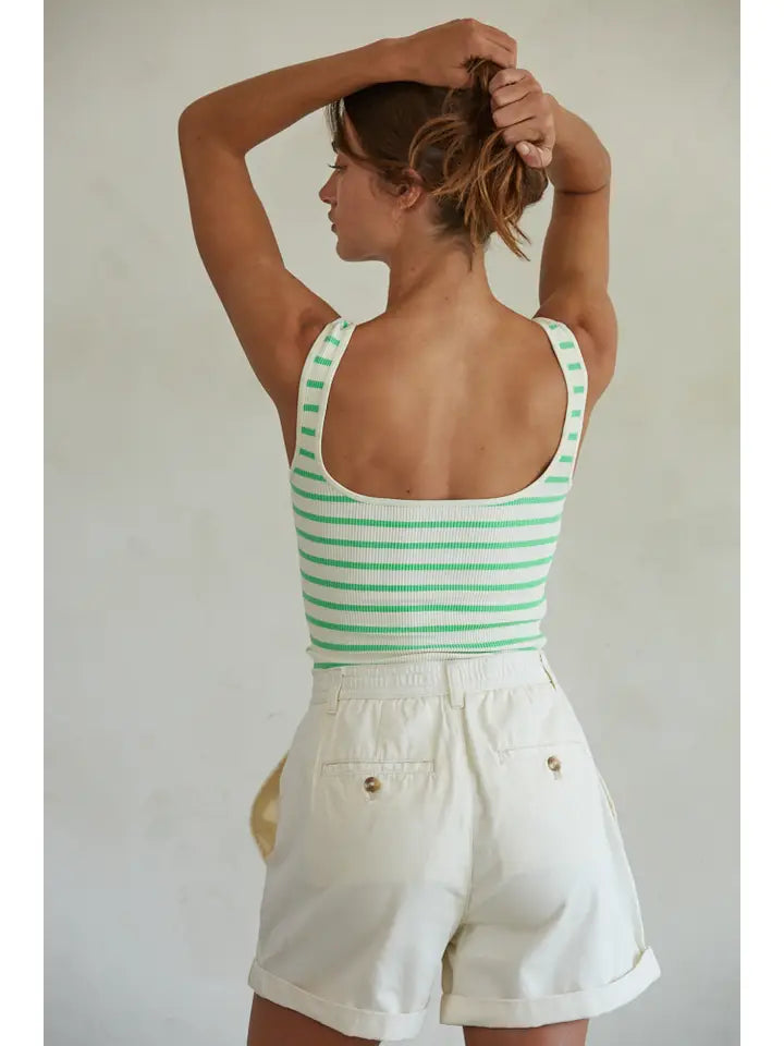 Seamless Ribbed Bodysuit : Apple Green
