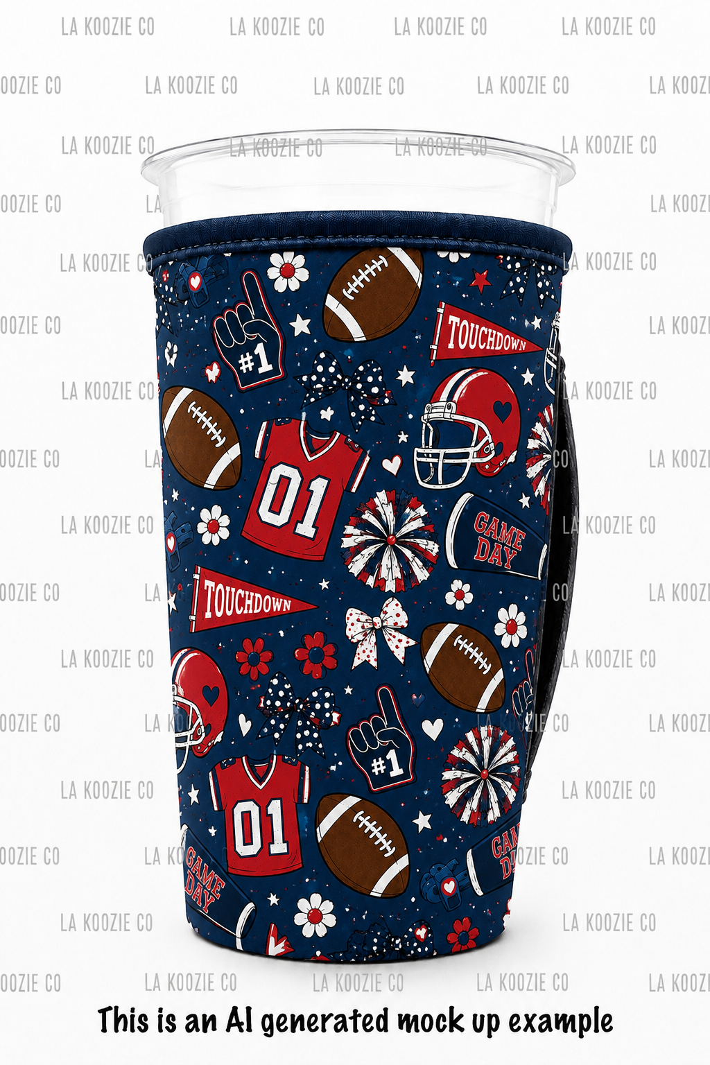 BLUE & RED FOOTBALL TALL