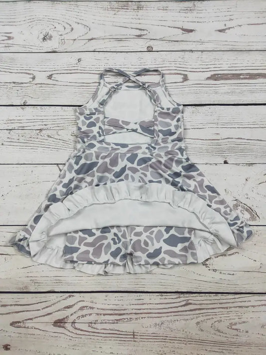 Baby Girls Camouflage Printed Athletic Dresses