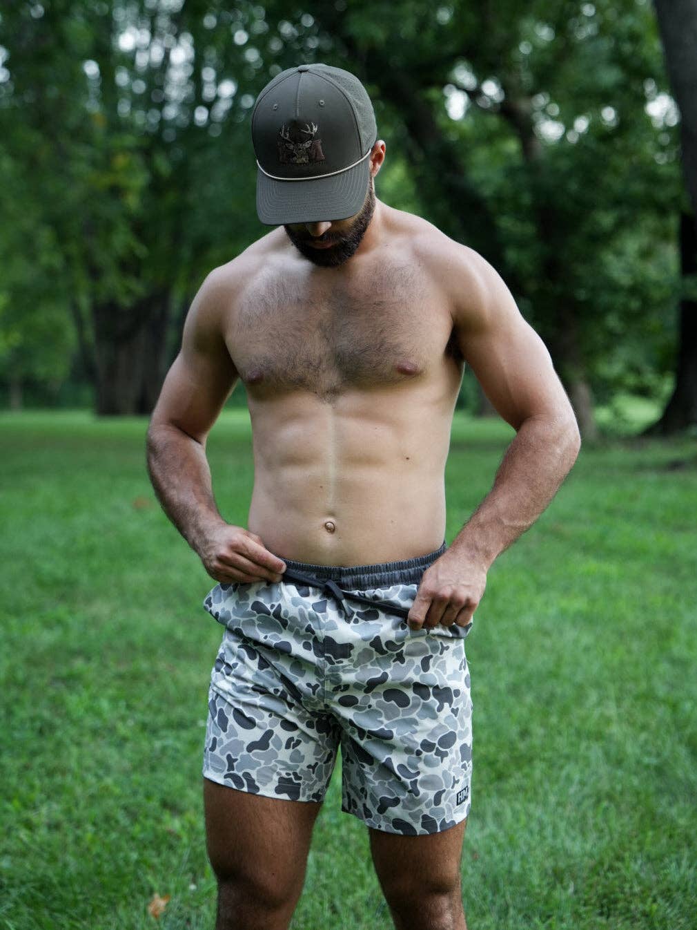 Slate Camo Athletic Short