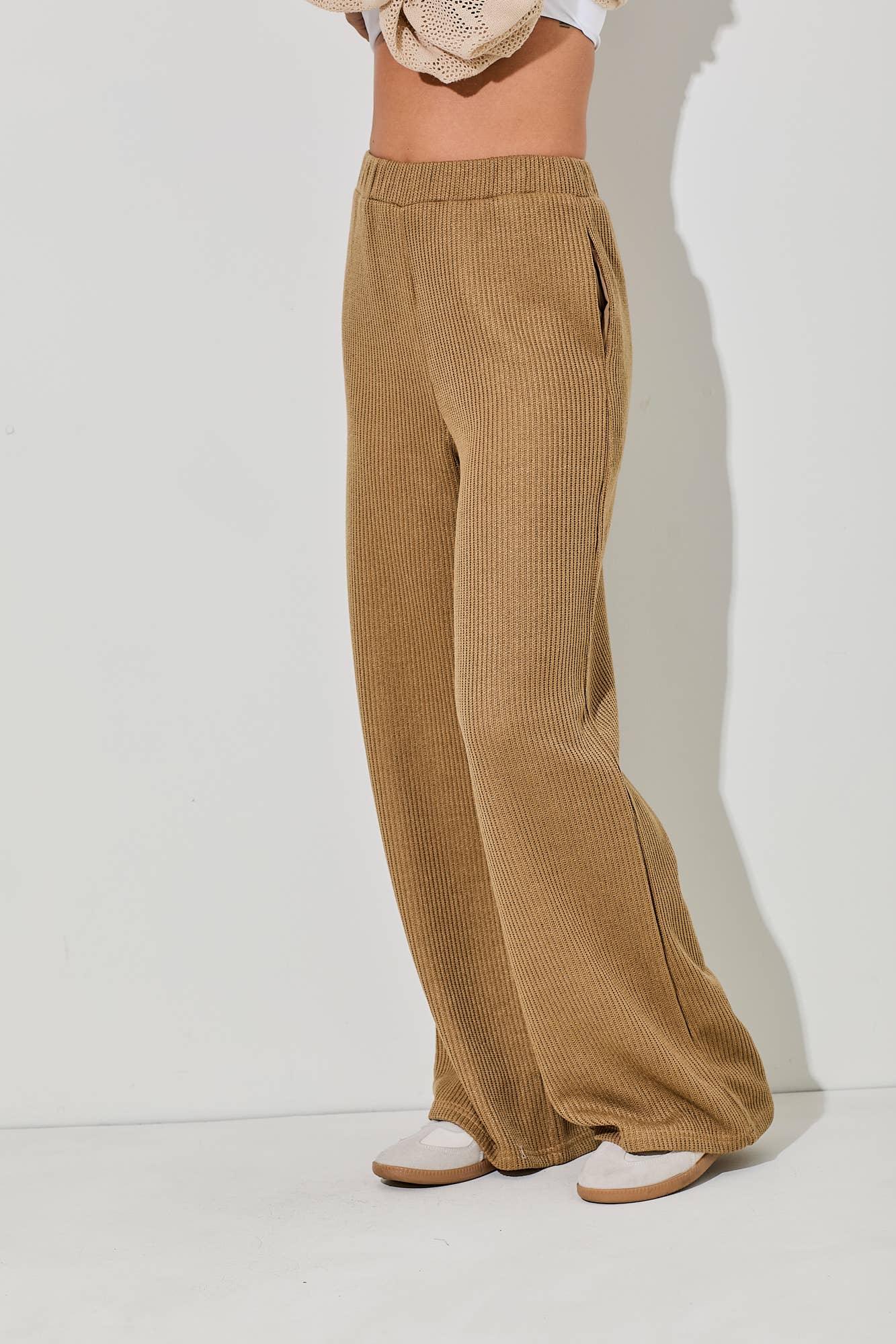ELASTIC KNIT LONG PANTS
