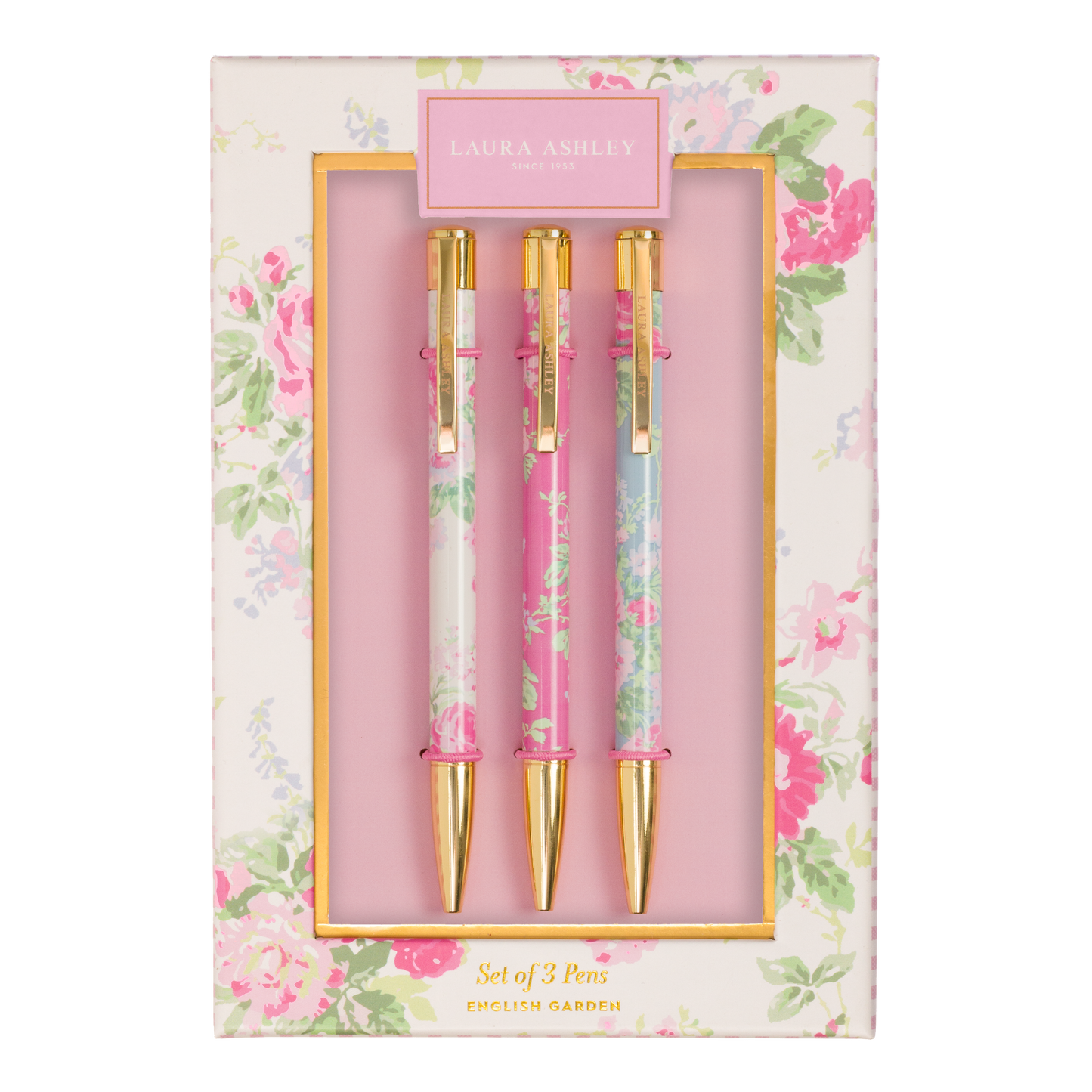 Laura Ashley English Garden Pen Set of 3