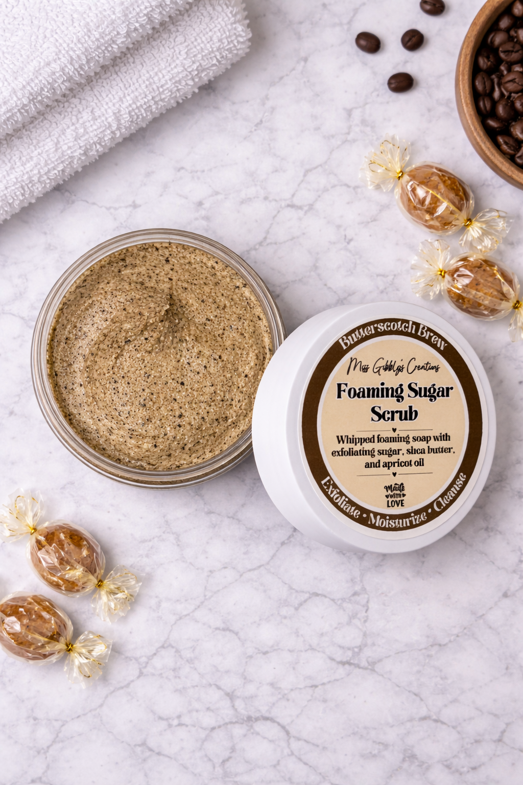 Butterscotch Brew- 4oz Foaming Sugar Scrub