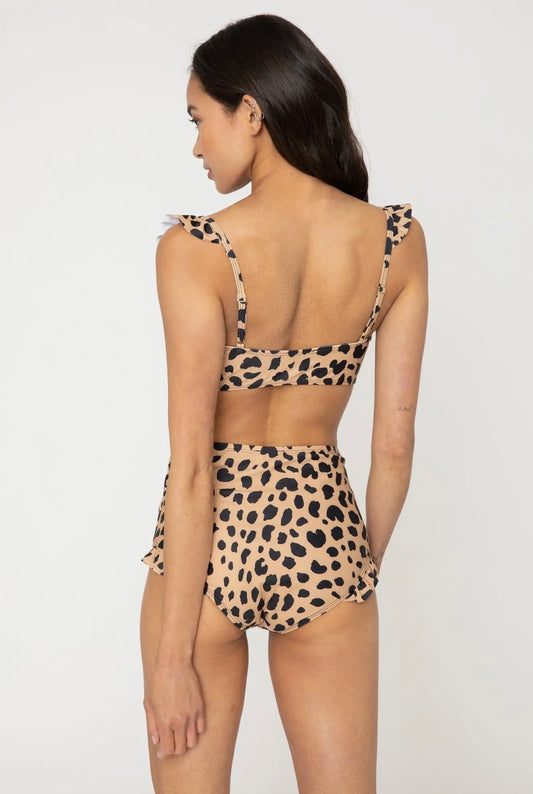 Tie Front Ruffle Swimsuit