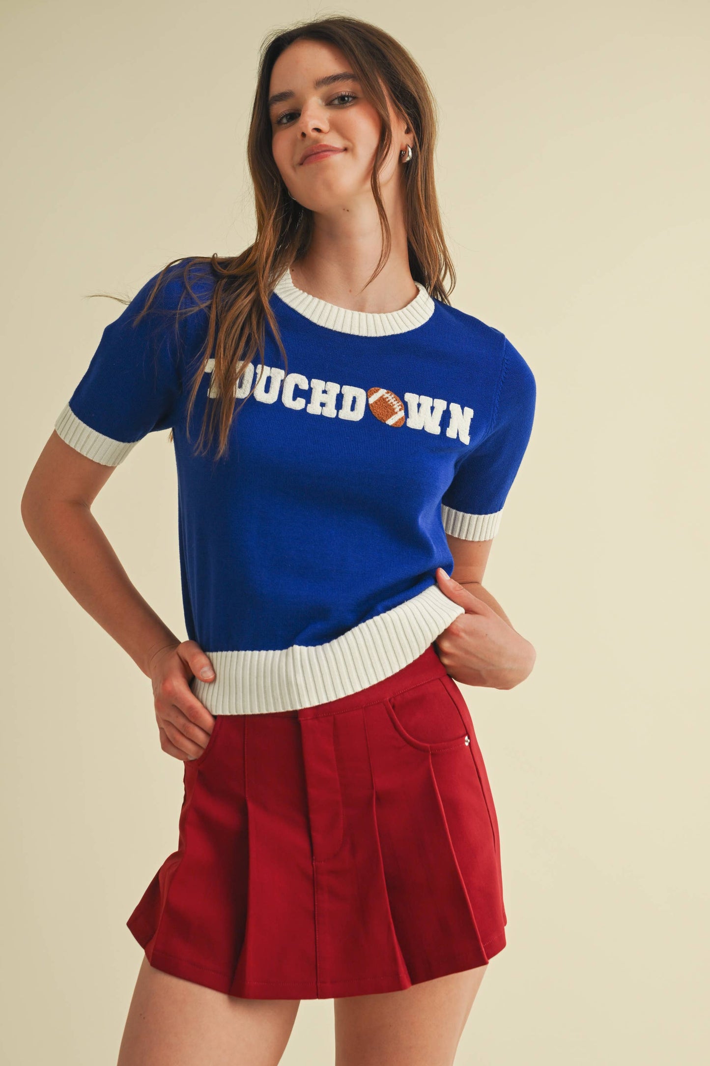 CSW18039 - "TOUCHDOWN" SWEATER TOP