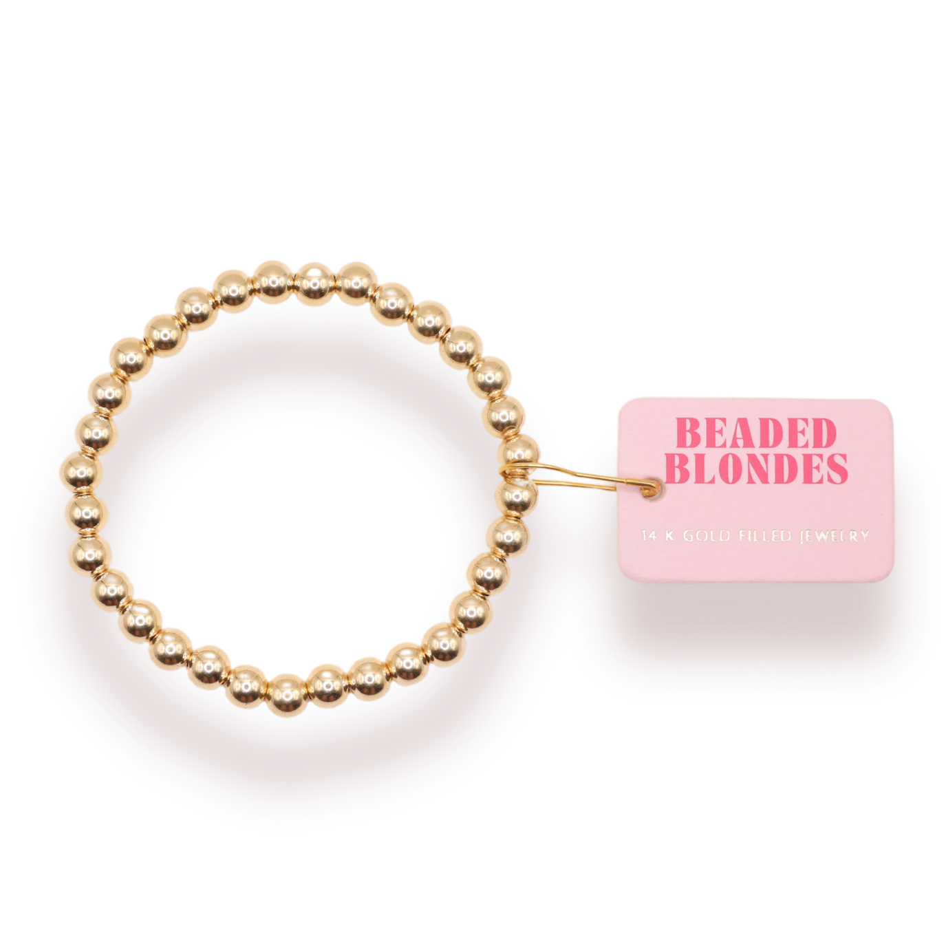 6MM Gold Beaded Bracelet