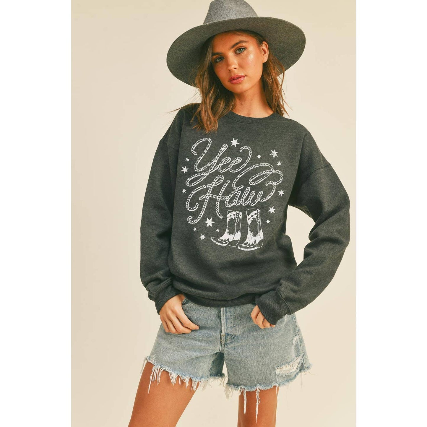 Yeehaw Boots Graphic Sweatshirt