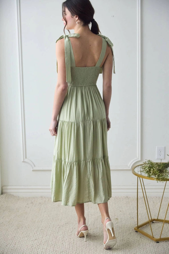 Sweetheart Maxi Dress- LIGHT SAGE