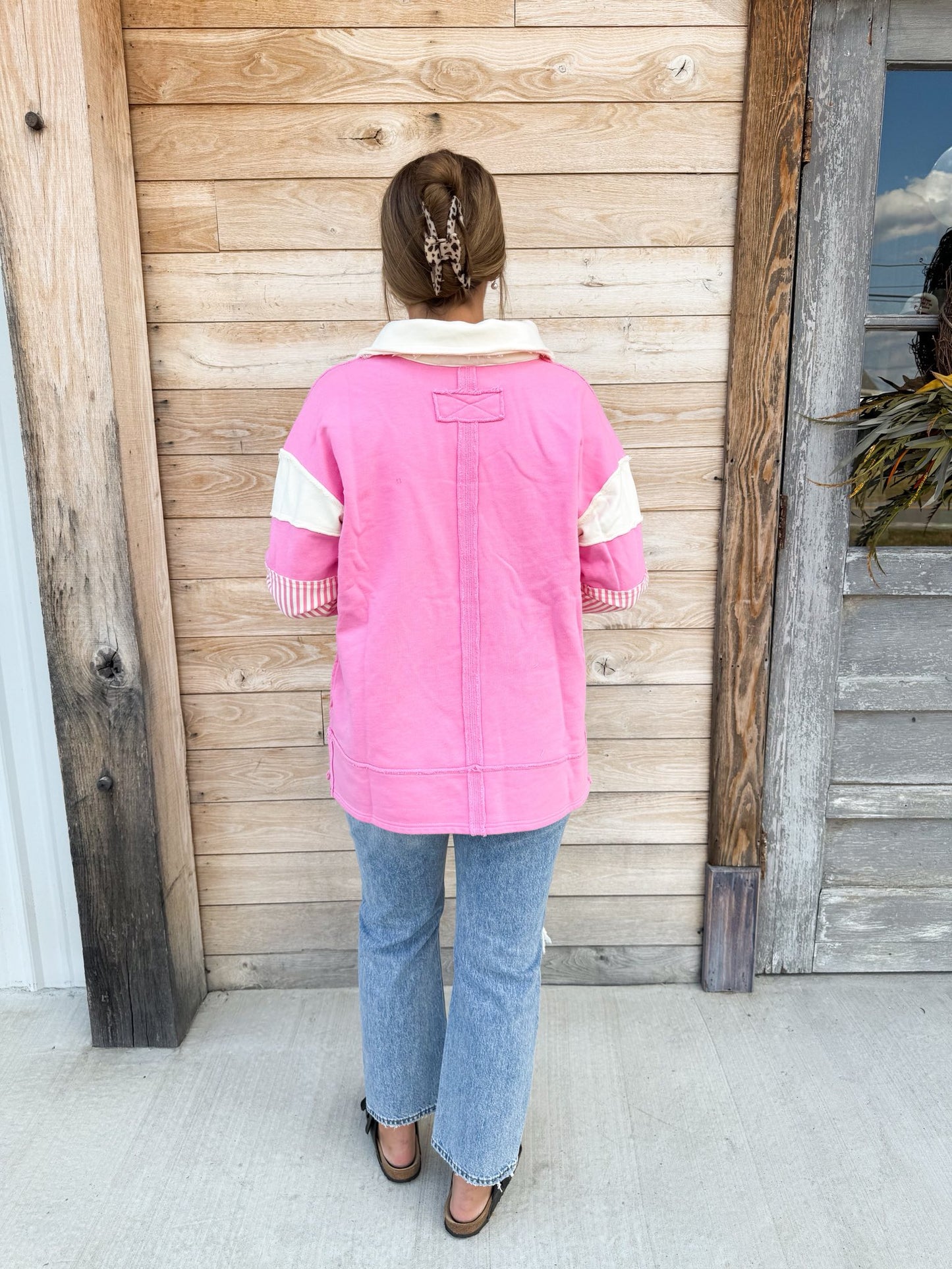 Cozy and oversized pullover polo shirts