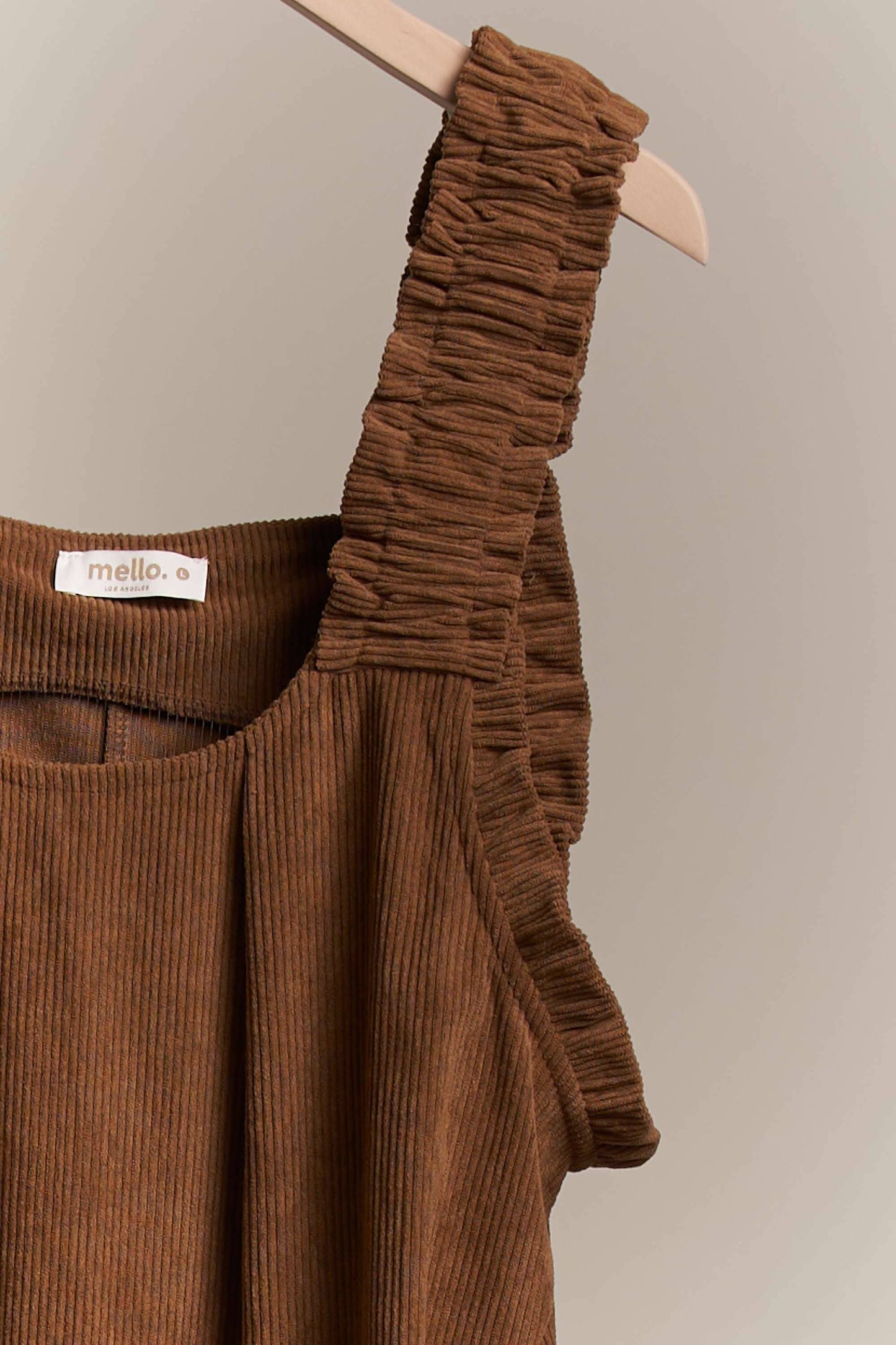 Corduroy Elasti Sleeve Loose Fit A Line Dress