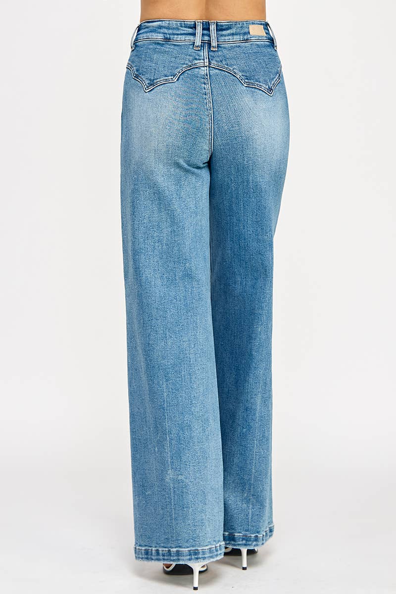 HIGH RISE DOUBLE POCKET WIDE LEG