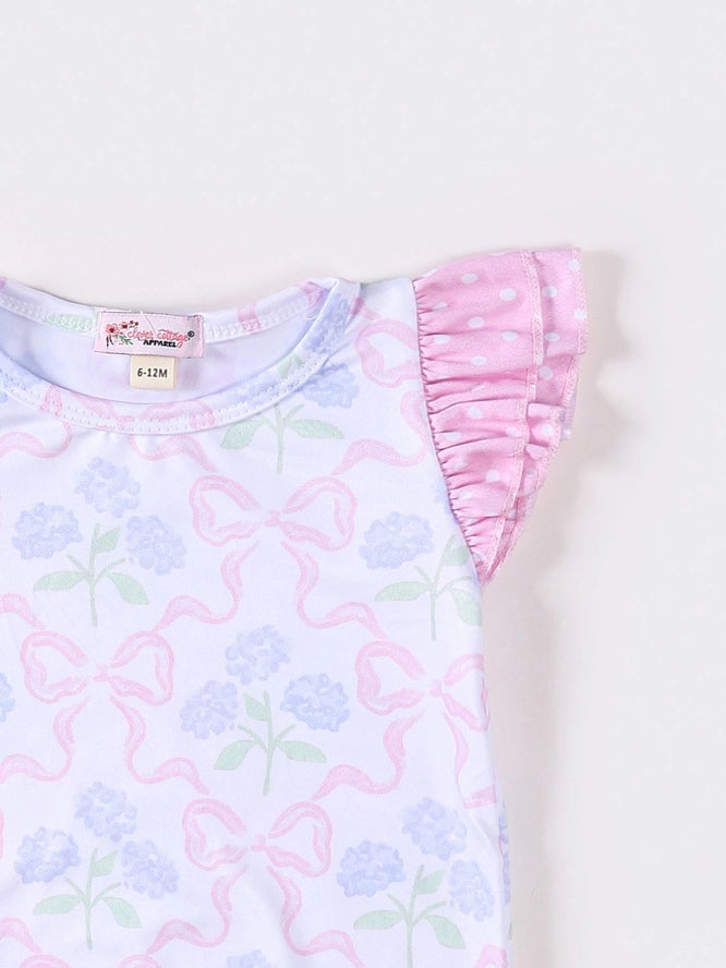 Hydrangea Coquette Baby Romper