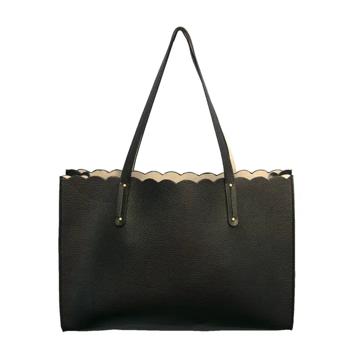 Scallop Handbag Black