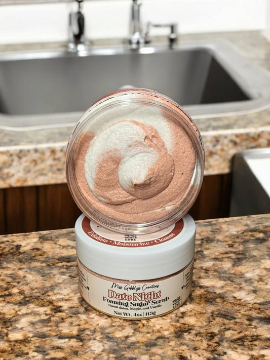 Date Night- 4oz Foaming Sugar Scrub