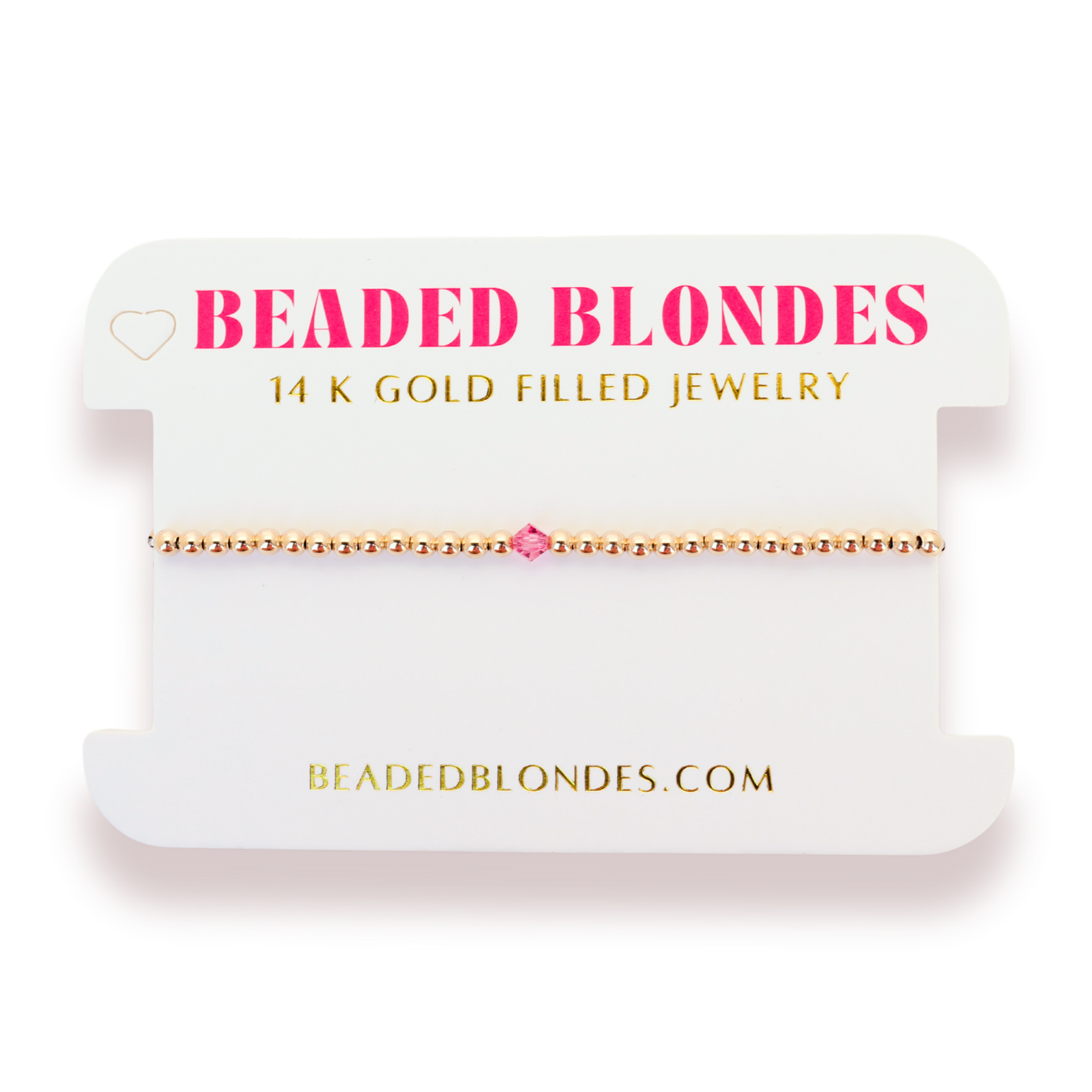 October: Rose Birthstone Swarovski Crystal Bracelet