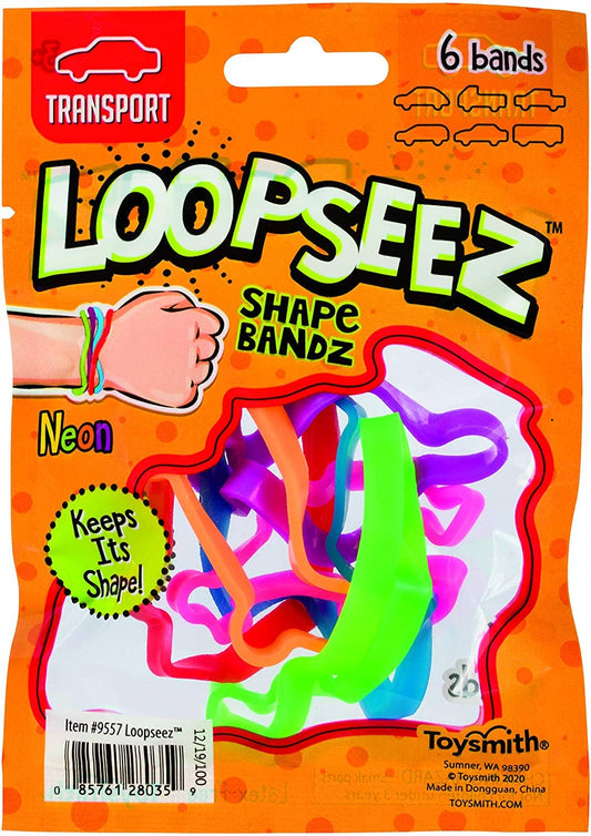 Loopseez Bands Asst 2, Farm Animal/Transport/Dino Shapes
