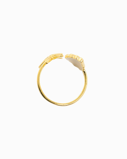 Starfish Sea Shell Open Ring