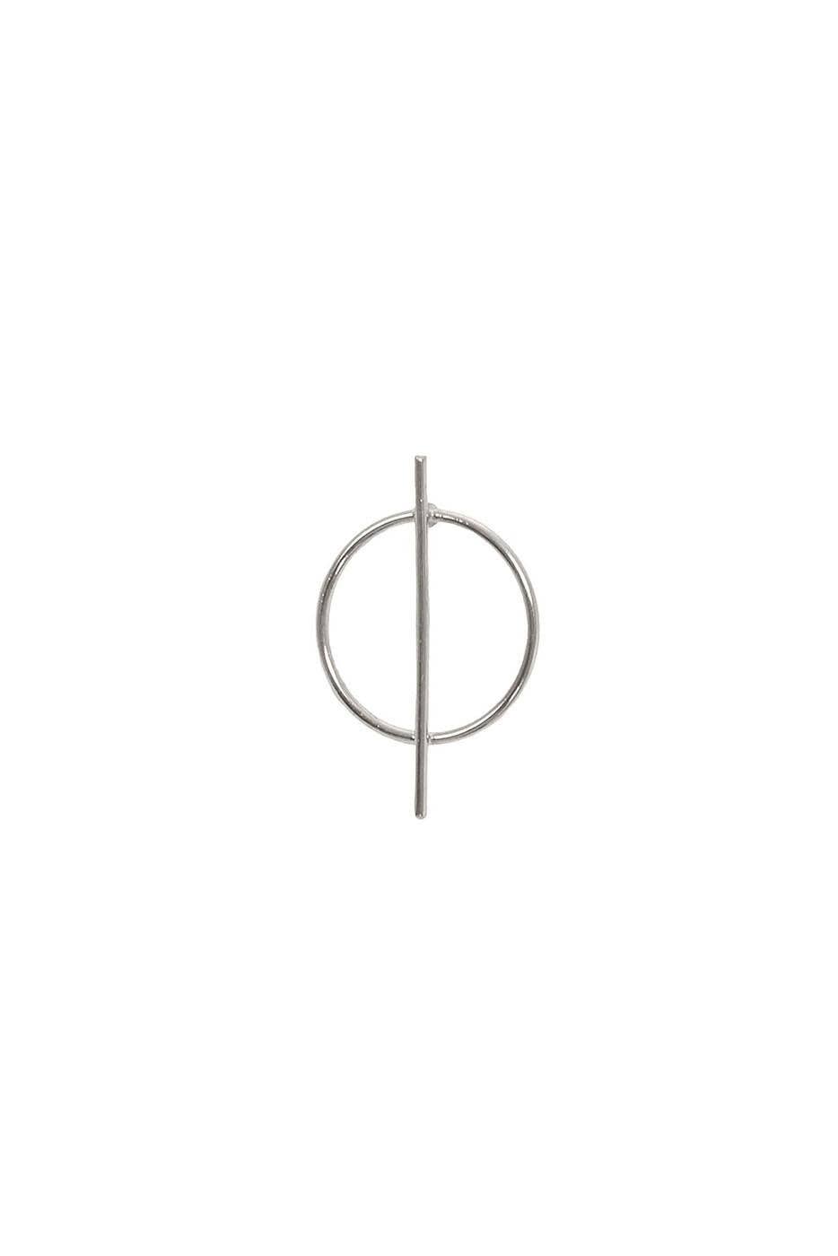 Circle+Bar Stud Earrings