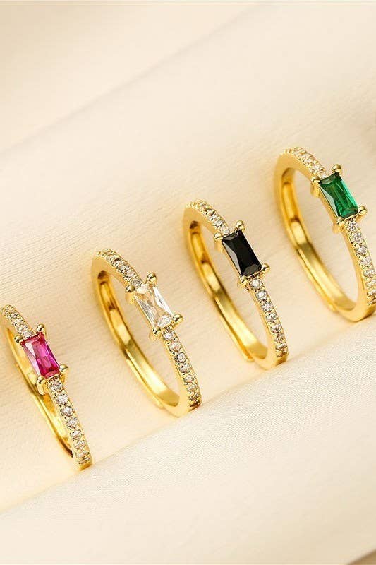 Rainbow Gem Eternity Ring