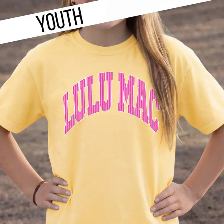 Youth Butter Yellow Stripe Tee