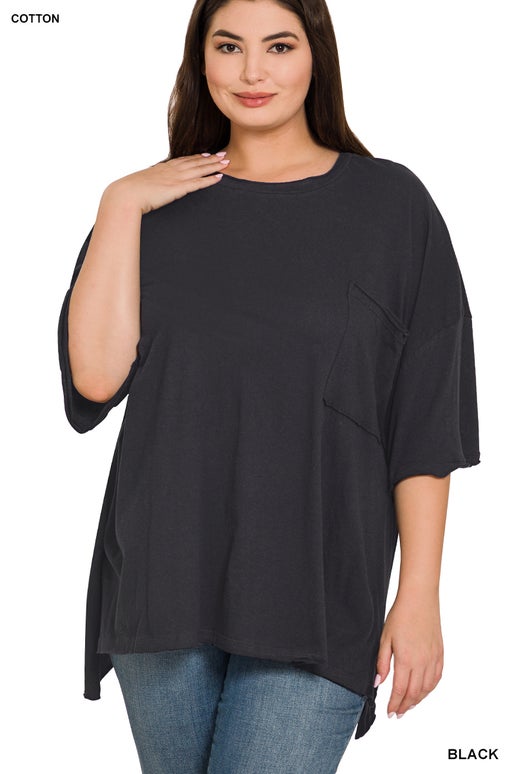 Black Plus Oversized Tee