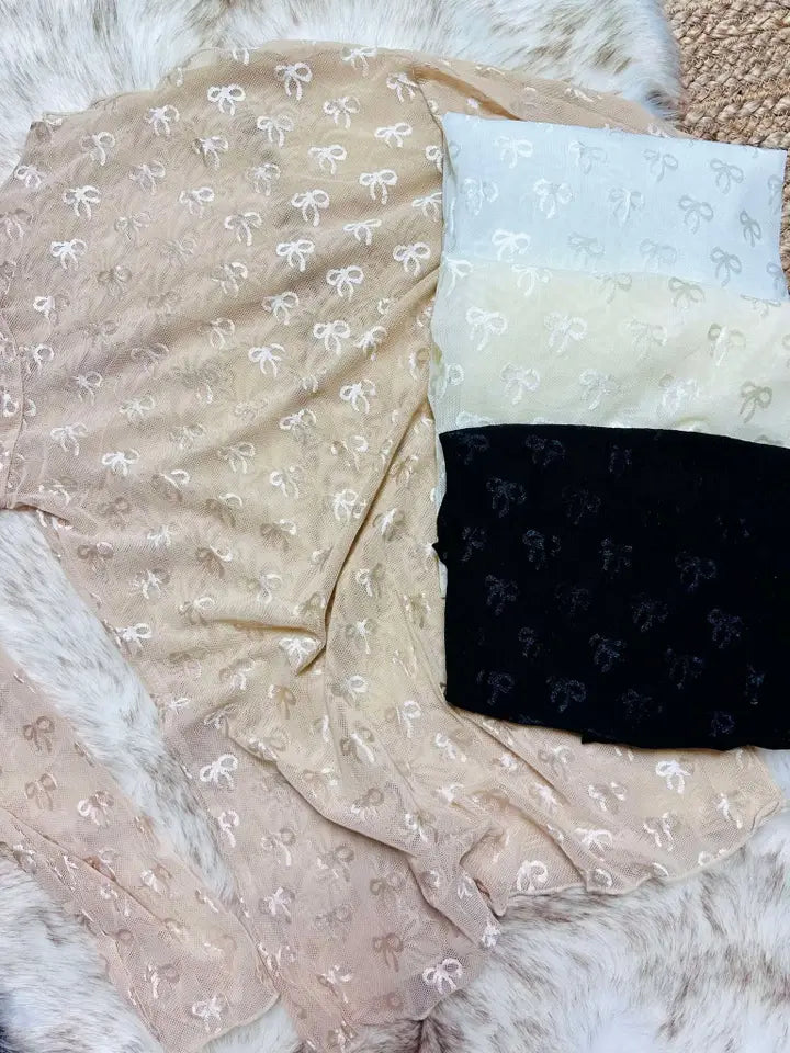 Bow Lace Layering Top