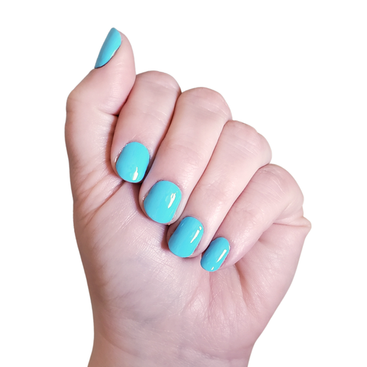 Bright Sky | Solid Sky Blue Nail Polish Sticker Set