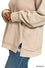 ACID WASH EXPOSED-SEAM FLEECE SWEATSHIRT