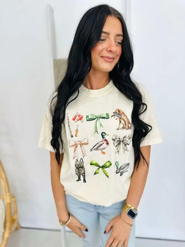 Duck Hunting Bow Check Tee