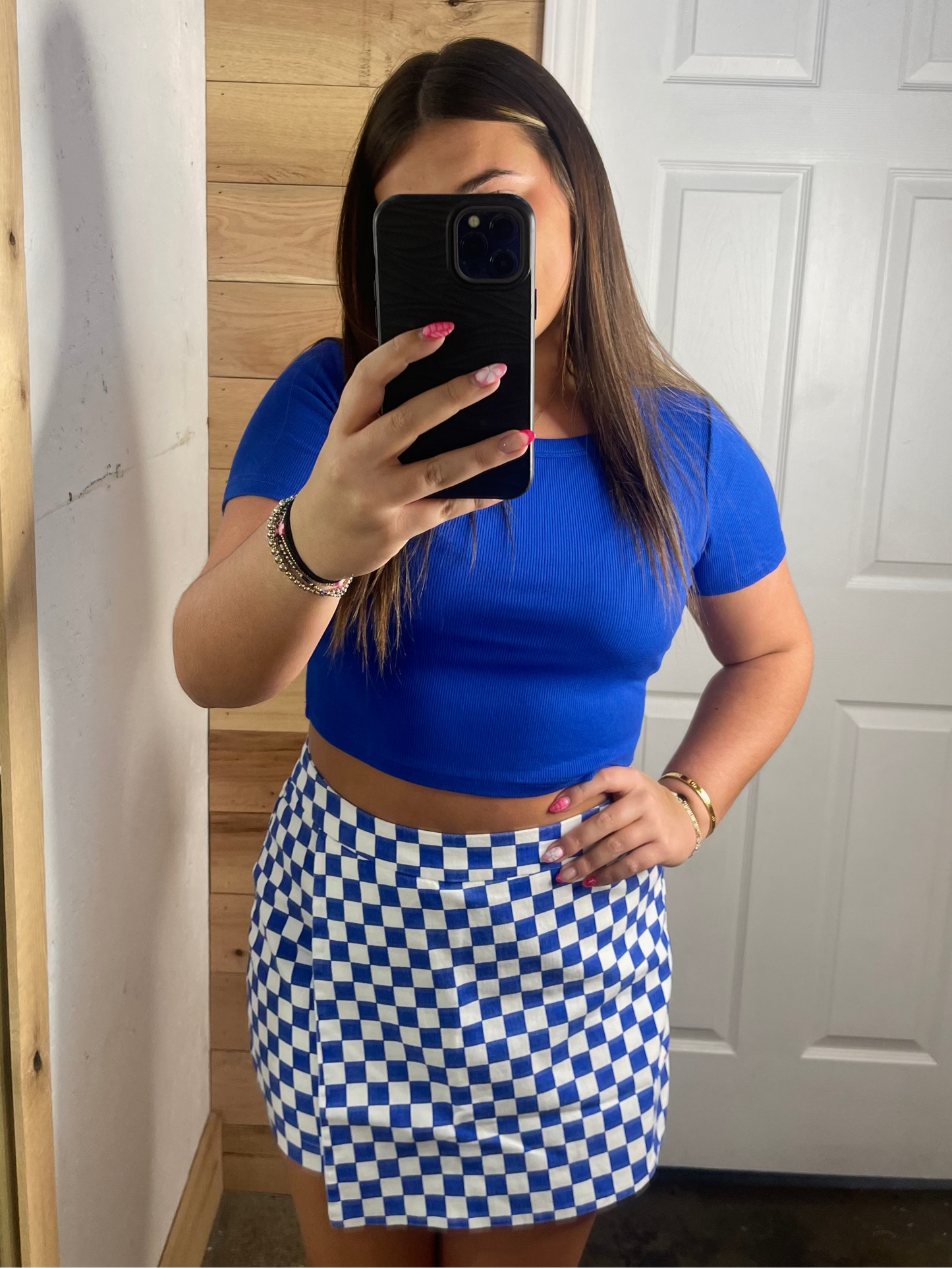 RIBBED ROUND NECK SHORT SLEEVE BASIC CROP TEE