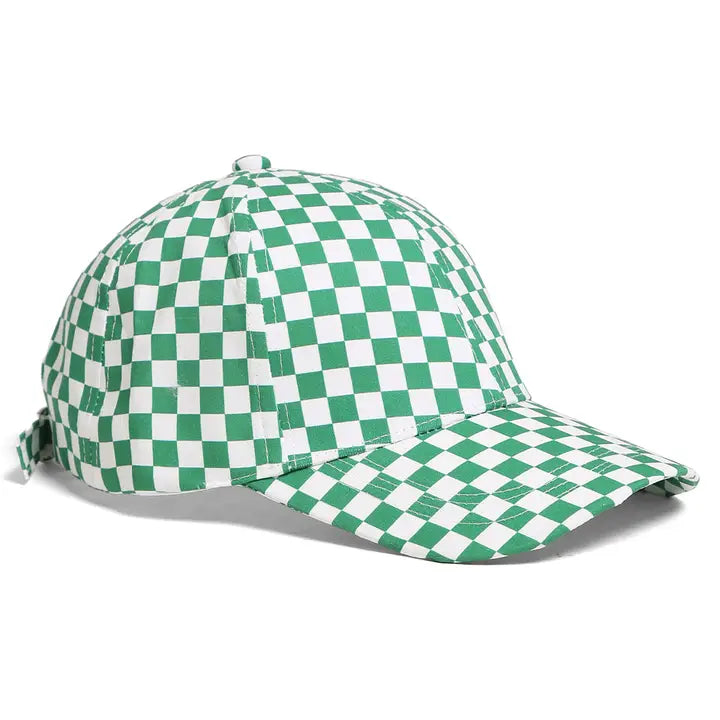 Green Checkerboard Hat