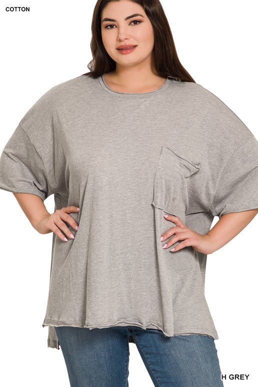 Heather Grey Oversized Tee