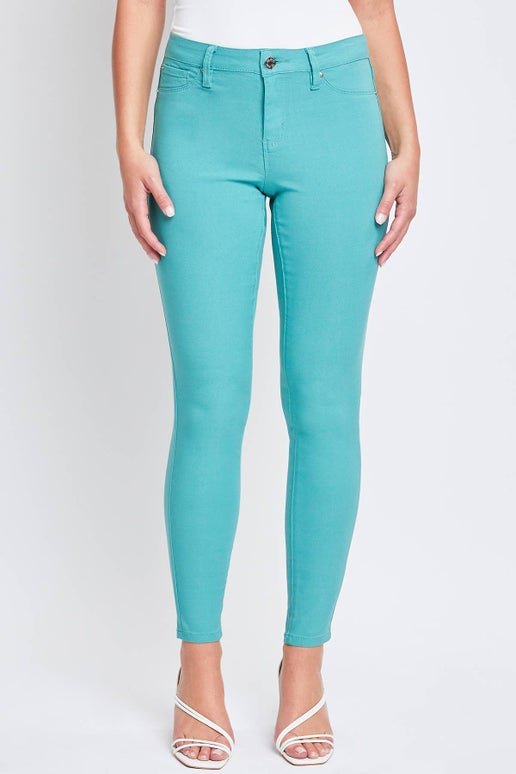 Hyperstretch Mid-Rise Skinny Jean: XL, Junior, Sea Green