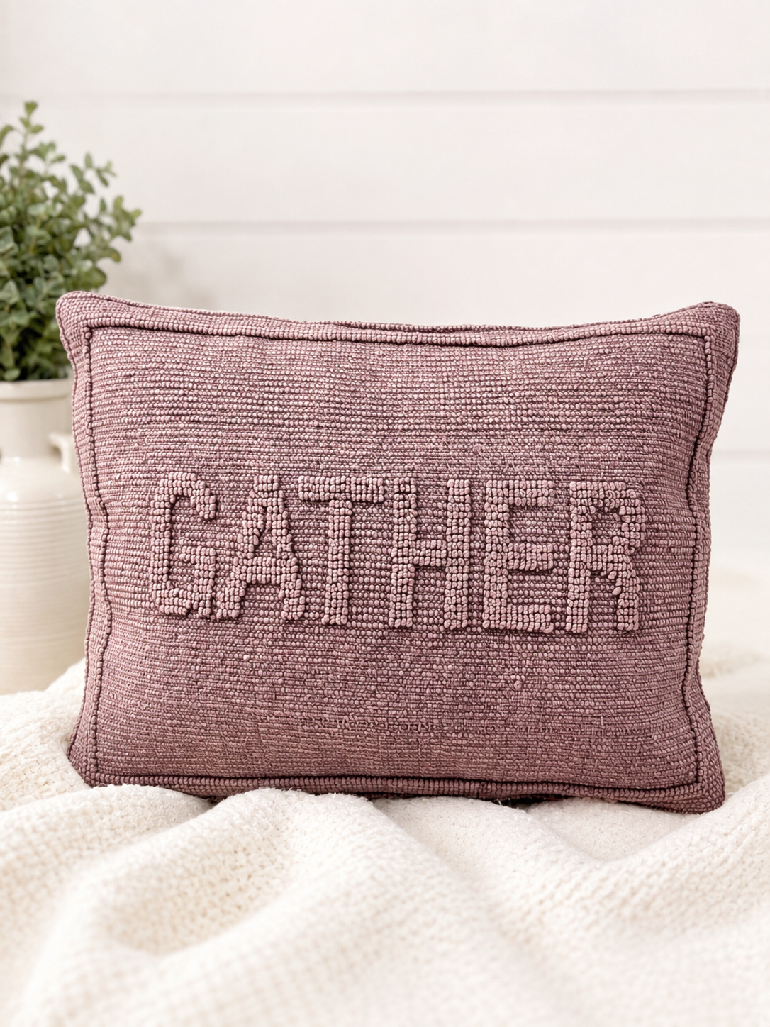 Gather Textured Accent Pillow