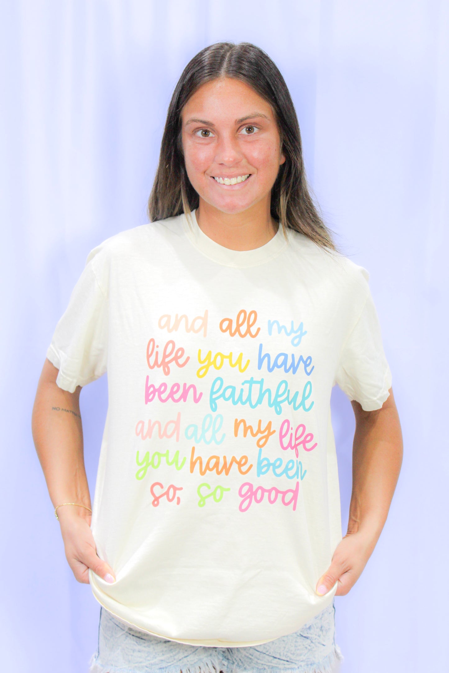 Colorful Always Faithful Comfort Colors Adult Ring-Spun Cotton Tee
