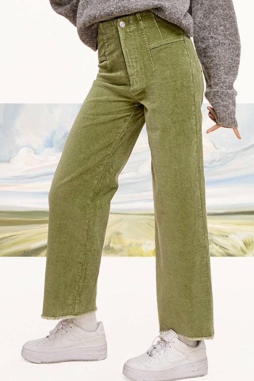 Mineral Washed All Season Corduroy Pants: Pickle