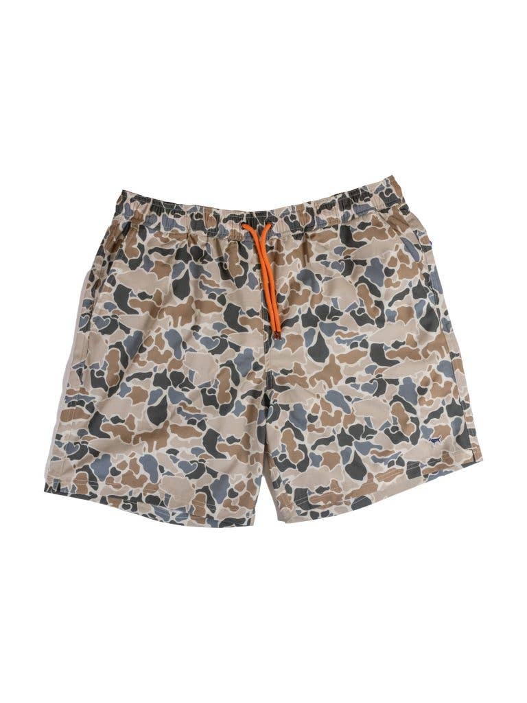 Old School Camo Swim Shorts