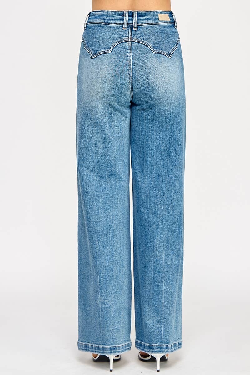 HIGH RISE DOUBLE POCKET WIDE LEG