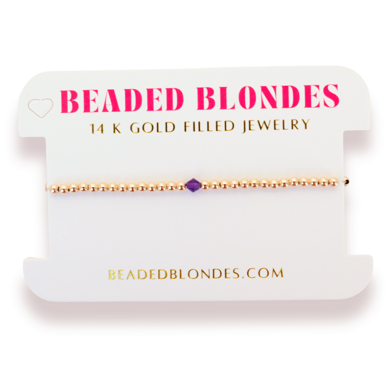 February: Amethyst Birthstone Swarovski Crystal Bracelet
