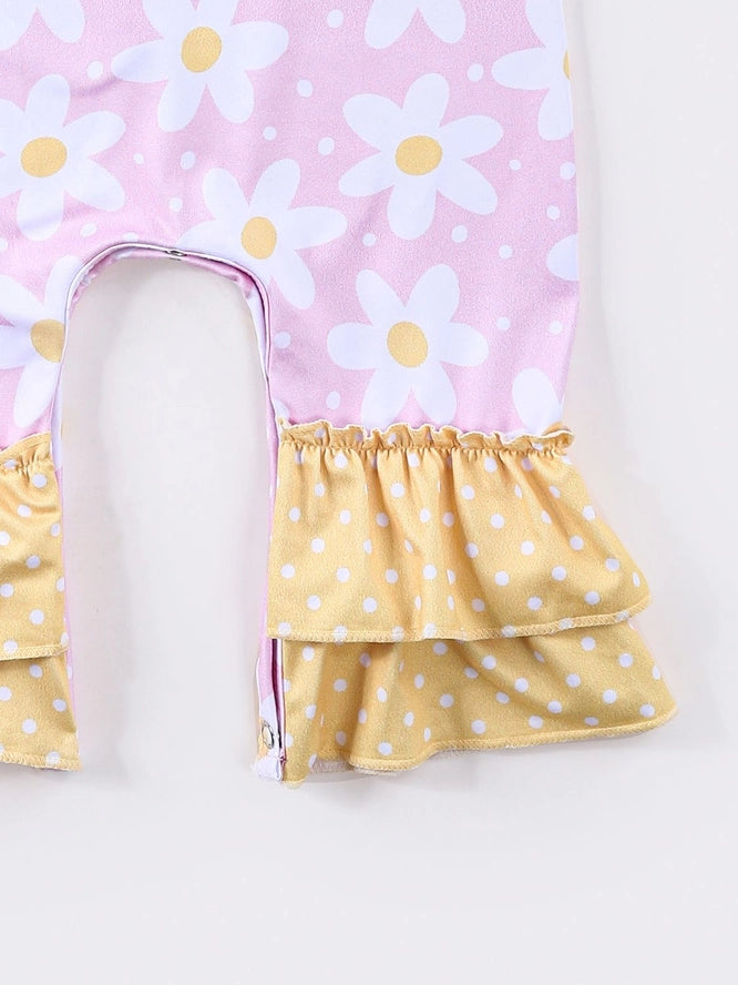 Pink Daisy Baby Romper