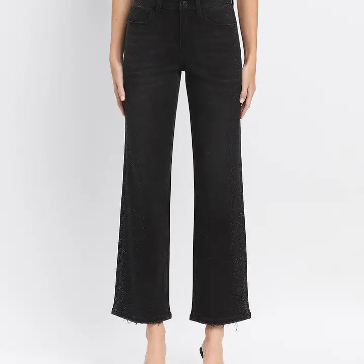 Black Rhinestone Jeans