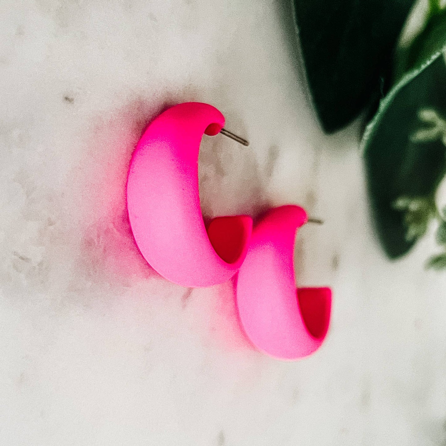 Chic Rubber-Coated Hoop Earrings