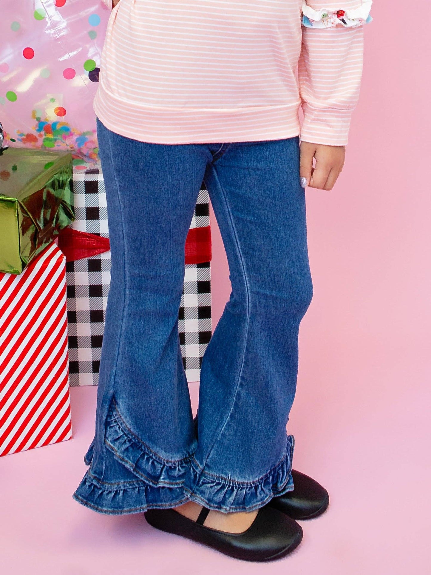 Ruffle Denim Jeans