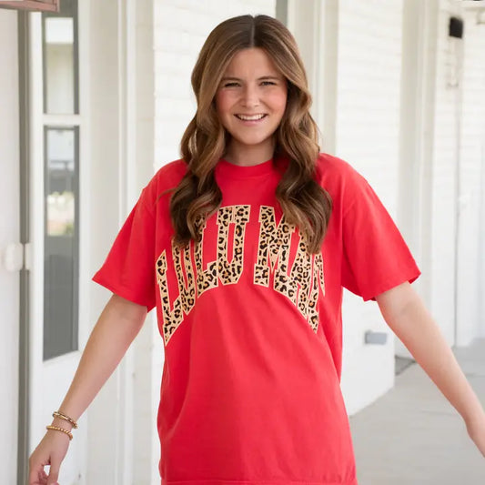 LULU MAC Leopard Print Comfort Colors Tee