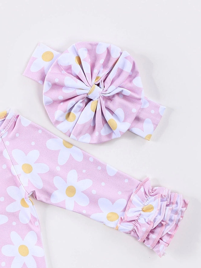 Pink Daisy Baby Gown