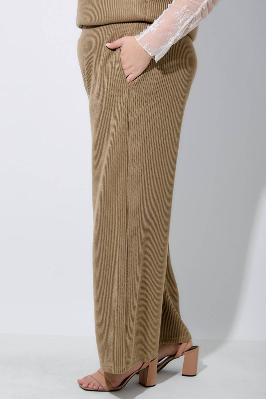 ELASTIC KNIT LONG PANTS