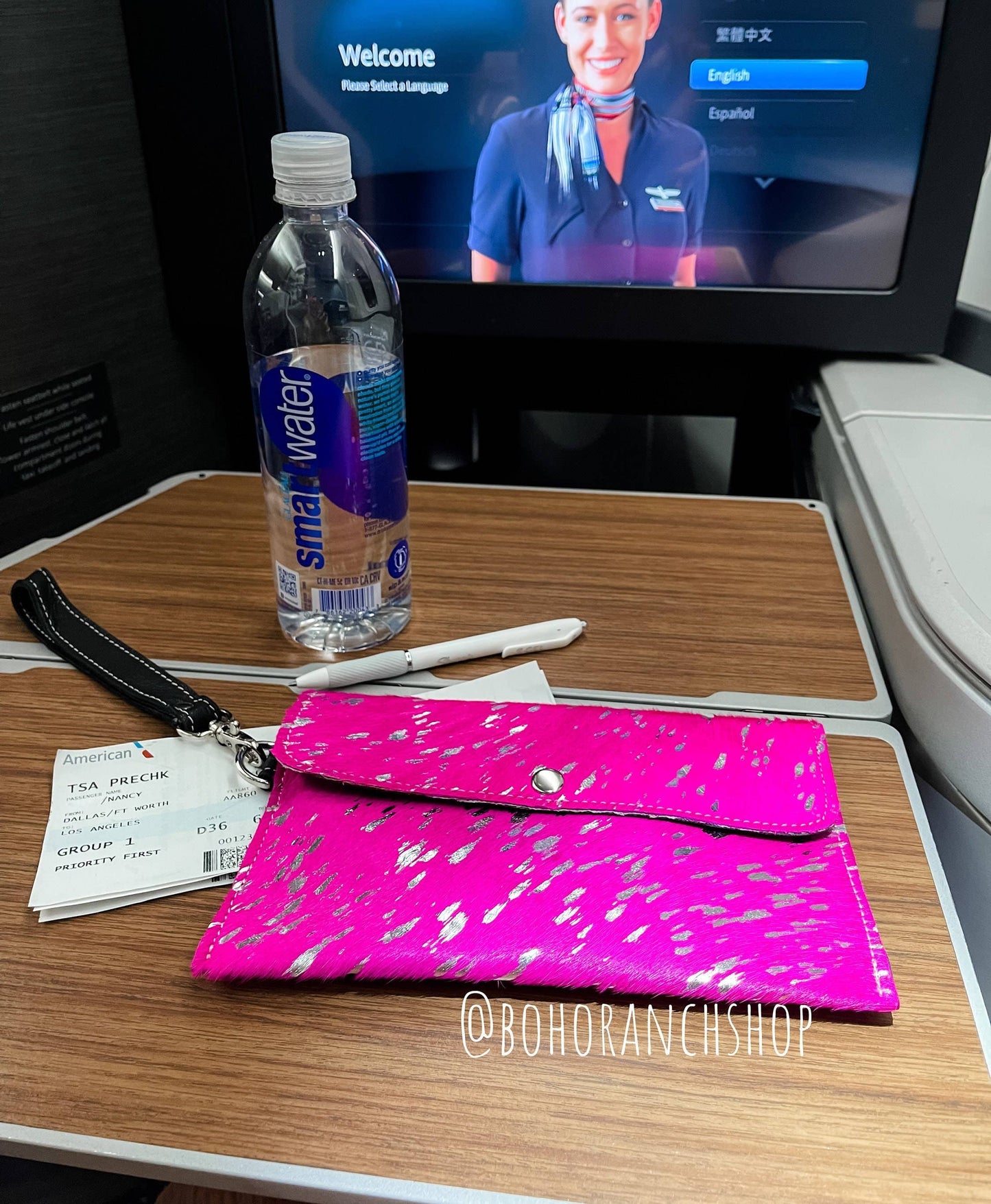 Cowhide Wristlet Wallet Western Genuine HairOn Cowhide Bag