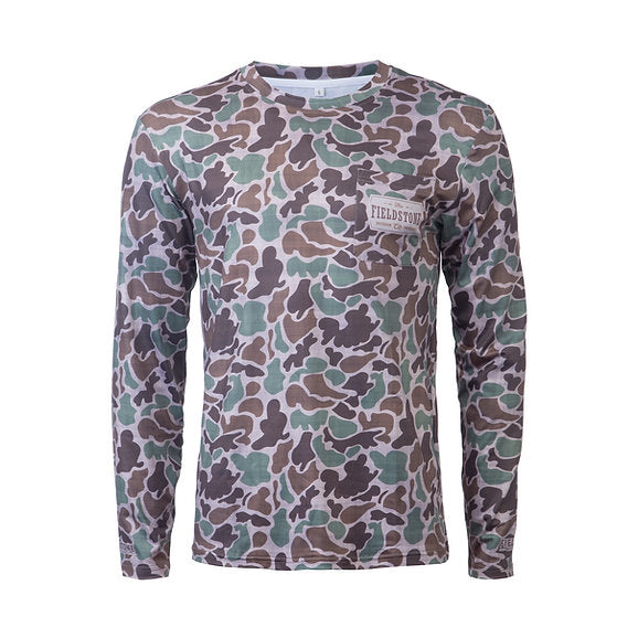 Dry Fit Pocketed Longsleeve Camo Tee Youth